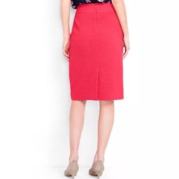 CLOSING SALE Lands End Woven Pencil Skirt NWOT - Picture 3 of 7